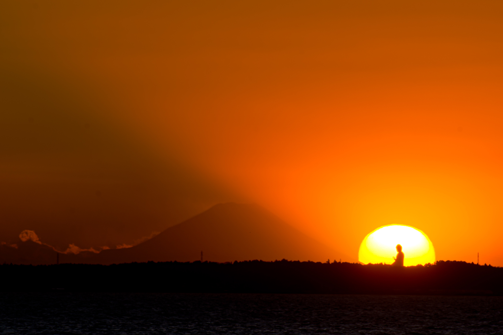 富士山 富士五湖なんかの投稿画像 後光の輝き