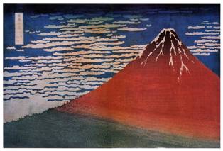 浮世絵の中の富士山