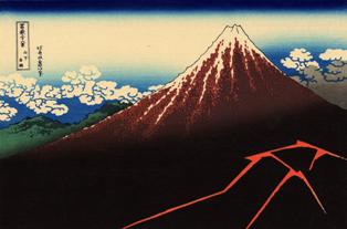 浮世絵の中の富士山